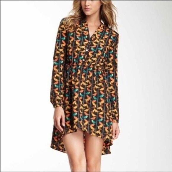 Romeo and Juliet bird dress fall colors high low mini Small BoxS - Picture 7 of 7